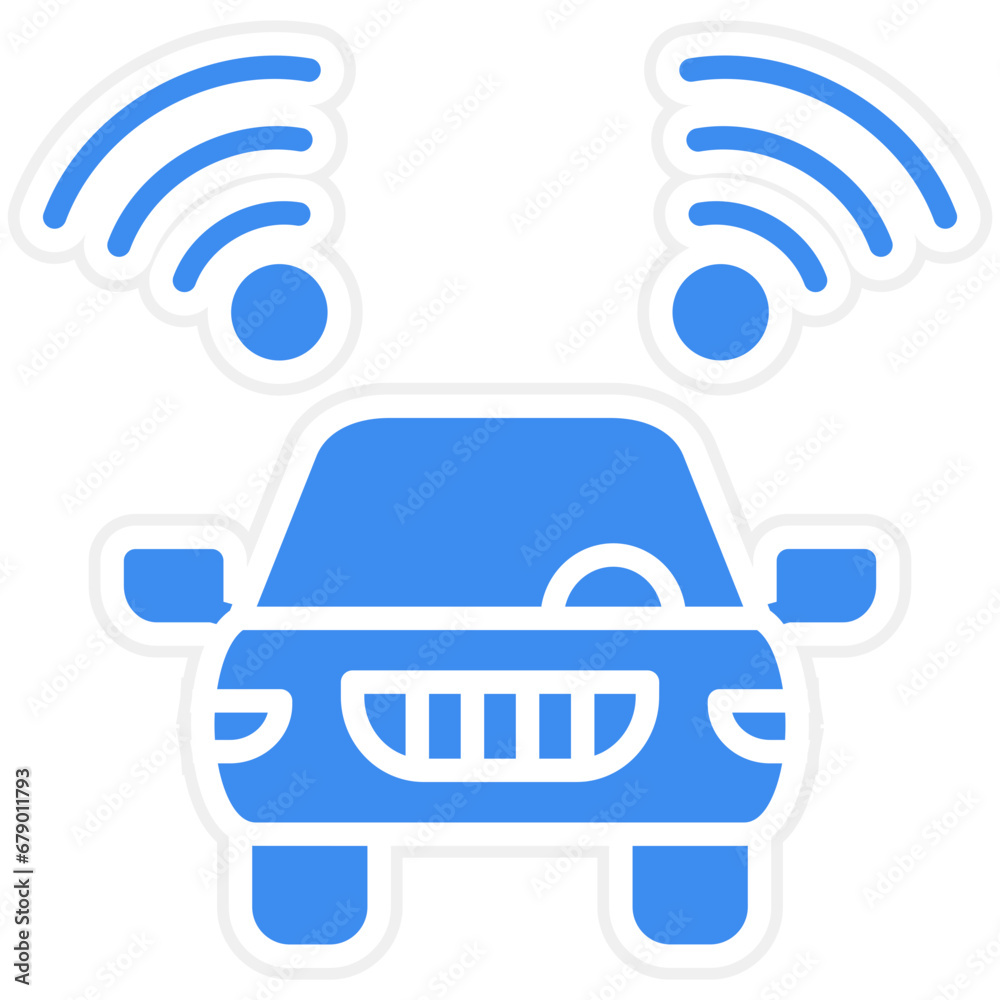 Vector Design Connected Vehicle Icon Style Vector Design Connected Vehicle Icon Style