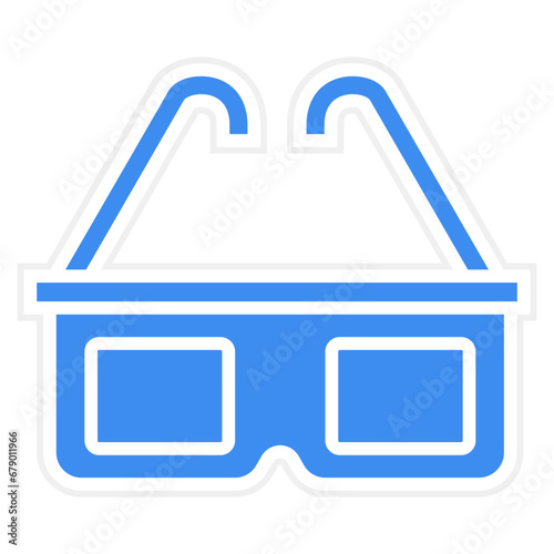 Vector Design 3d Glasses Icon Style