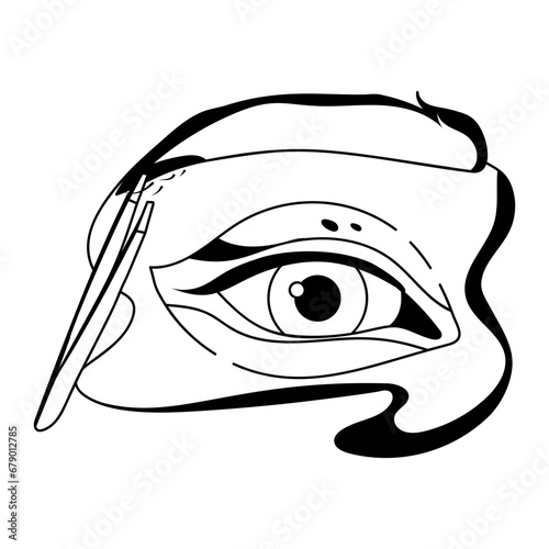 Plucking Eyebrows 