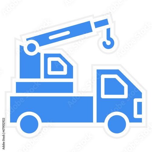 Vector Design Crane Turck Icon Style photo