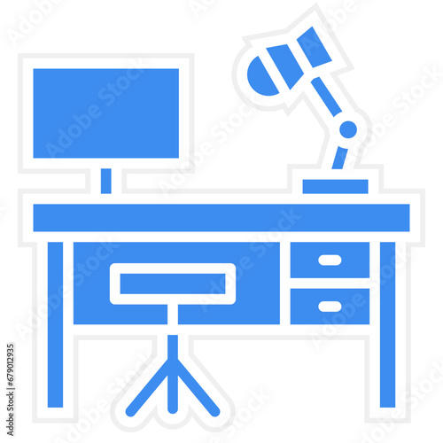 Vector Design Work Table Icon Style