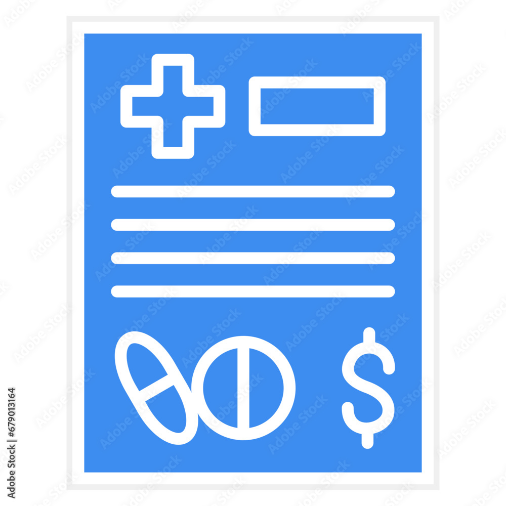 Vector Design Medicine Bill Icon Style Vector Design Medicine Bill Icon Style