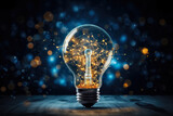 Creative light bulb , Searching for new ideas , Innovative of new ideas concept