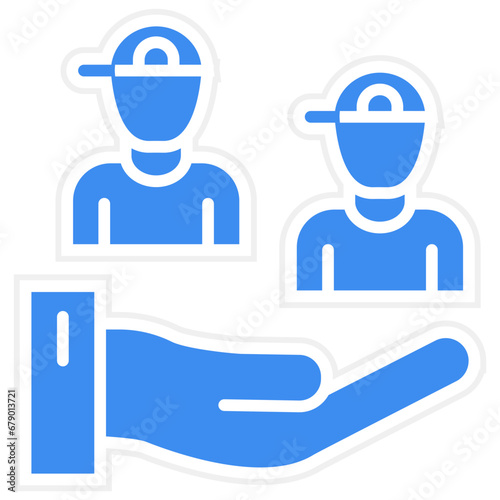 Vector Design Help Children Icon Style
