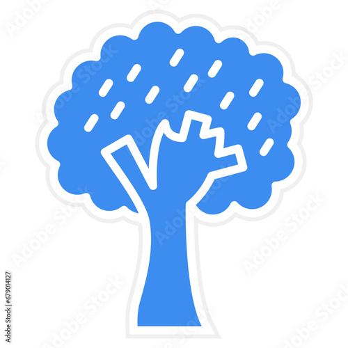 Vector Design Deciduous Tree Icon Style