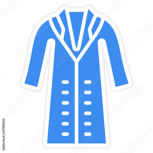 Vector Design Long Coat Icon Style