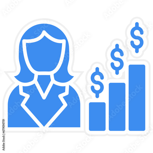 Vector Design Businesswoman Icon Style
