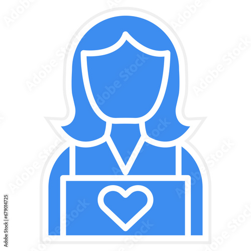 Vector Design Child Caretaker Icon Style