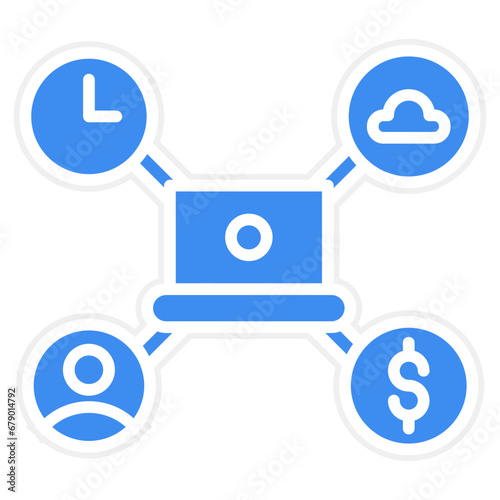 Vector Design Gig Economy Icon Style