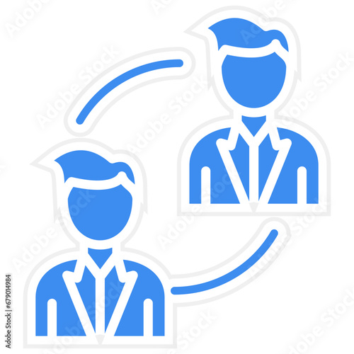 Vector Design P2P Lending Icon Style