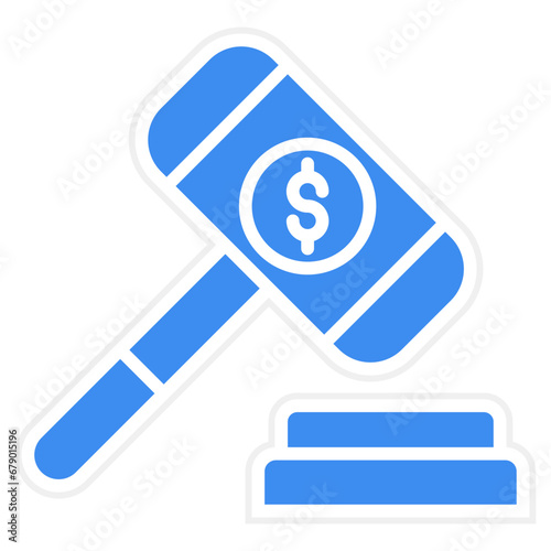 Vector Design Auction Fundraiser Icon Style