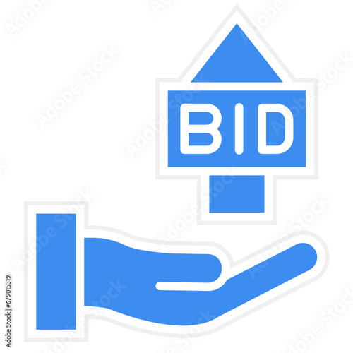 Vector Design Maximum Bid Icon Style