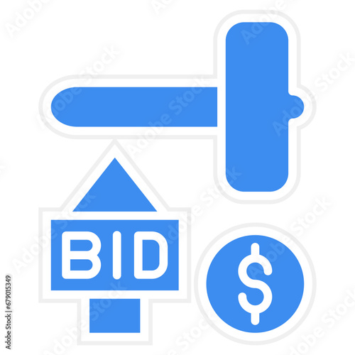 Vector Design Maximum Bid Auction Icon Style