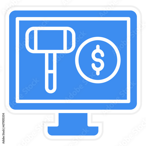 Vector Design Live Bidding Icon Style