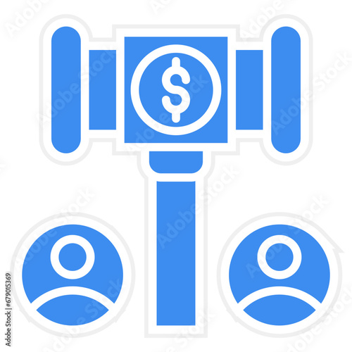 Vector Design Public Auction Icon Style