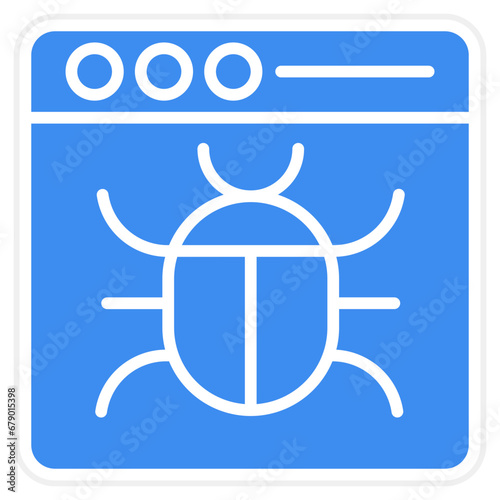 Vector Design Bug Icon Style