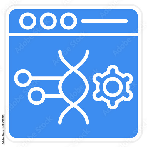 Vector Design Genetic Engineering Icon Style