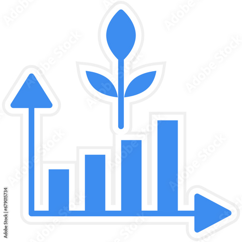 Vector Design Material Grown Icon Style