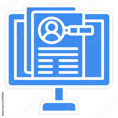 Vector Design Job search Icon Style