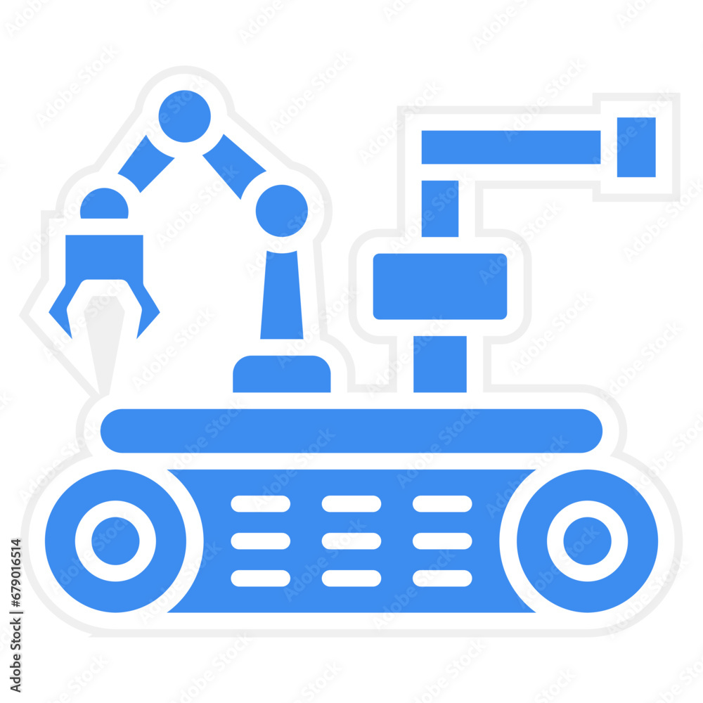 Vector Design Military Robot Icon Style Vector Design Military Robot Icon Style