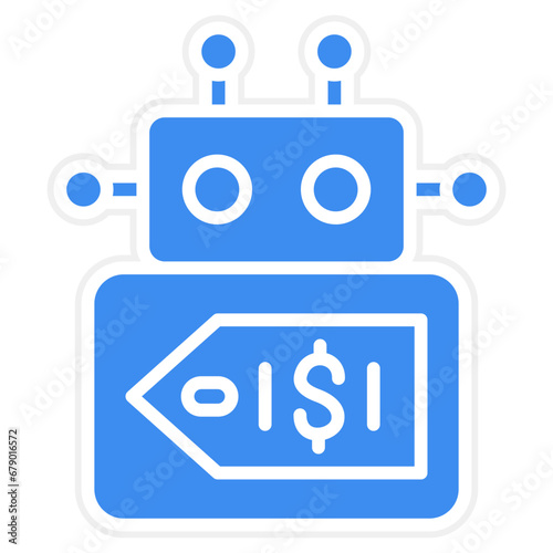 Vector Design Robot Cost Icon Style