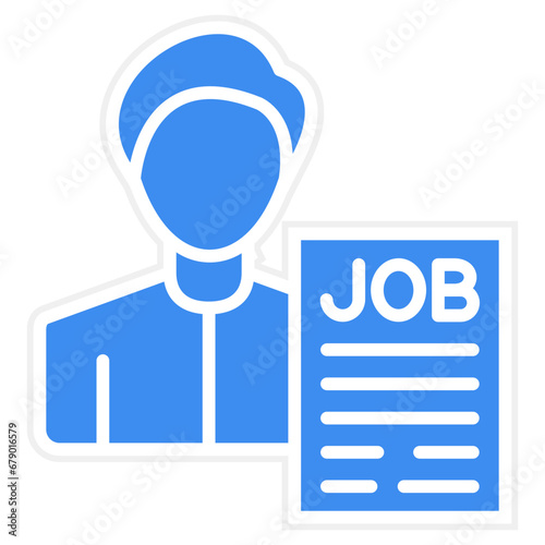 Vector Design Applicant Male Icon Style