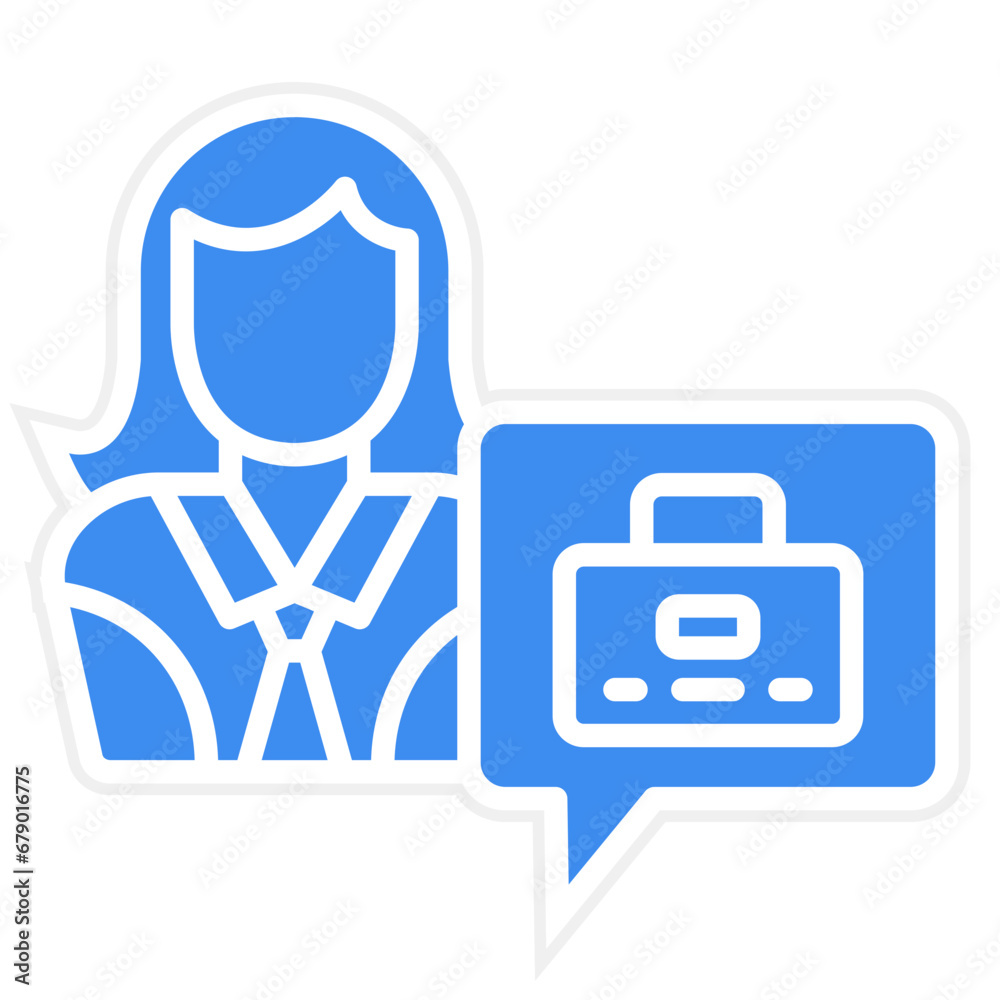 Vector Design Job Seeker Female Icon Style Vector Design Job Seeker Female Icon Style