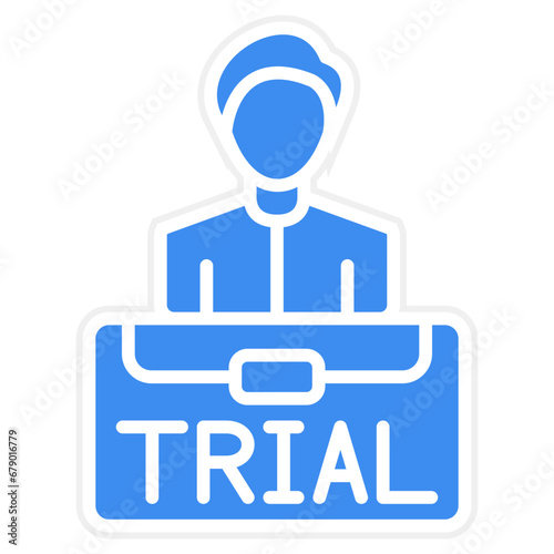Vector Design Job Trial Icon Style