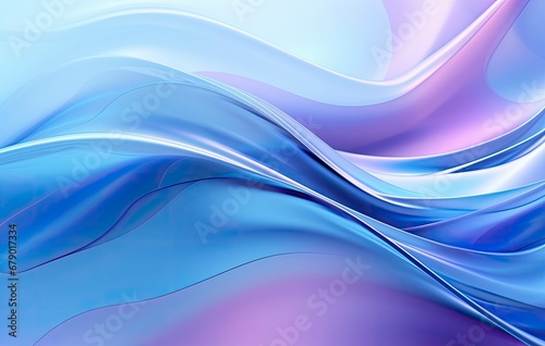 Abstract Liquid Flow Background in Blue and Purple with Light Sky-Blue Fabric Effects.