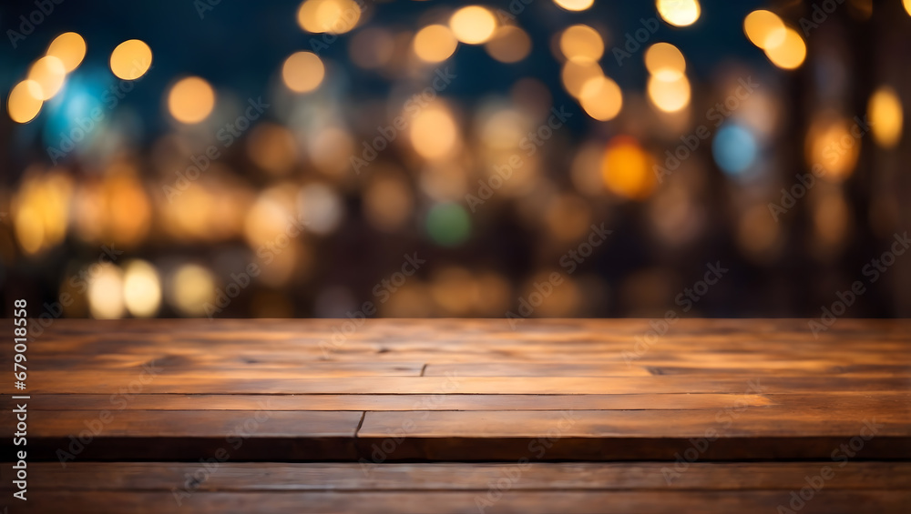 wood table and bokeh background wood table and bokeh background