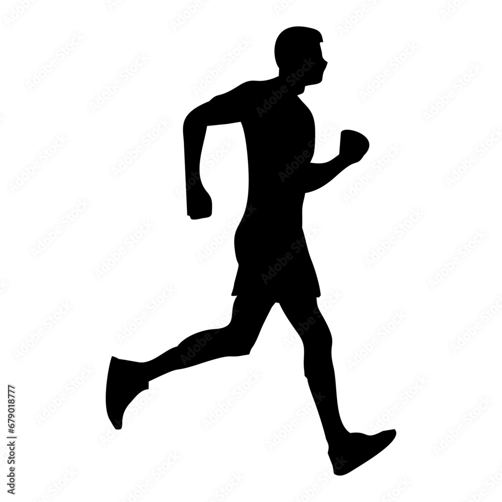 silhouette of running person silhouette of running person