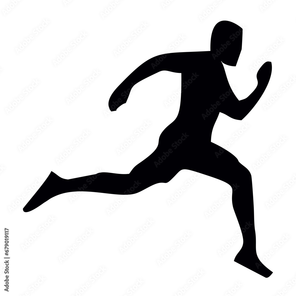 silhouette of running person silhouette of running person