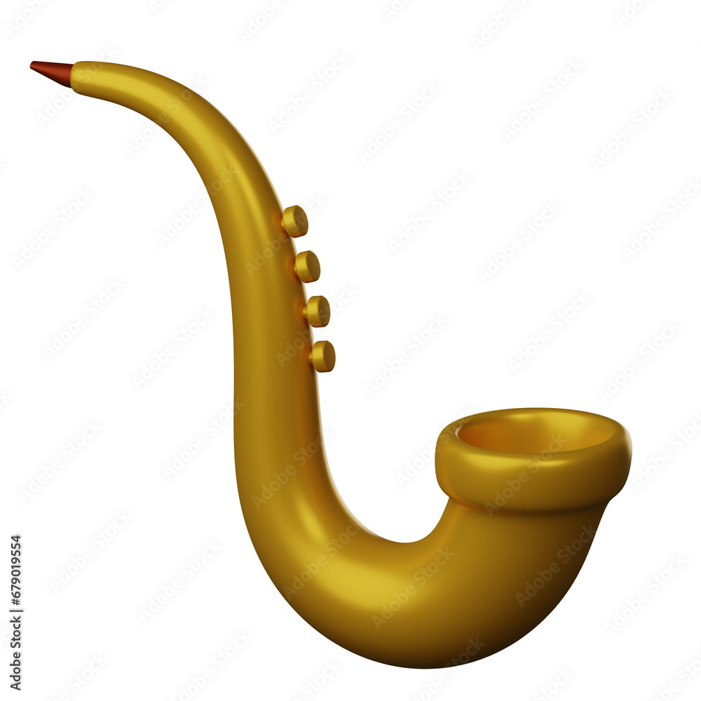 Fototapeta premium Saxophone 3D Icon Illustration