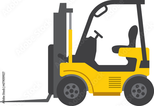 黄色いフォークリフトのイメージイラスト