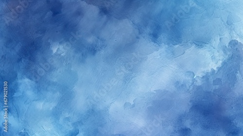 Dark Blue Grunge Texture Abstract Watercolor Paint Background for Banners. © MdBaki