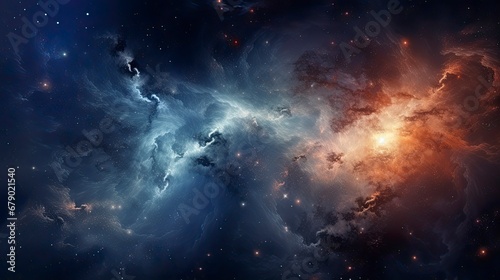 Stellar Vista from Space Spiral Galaxy Amidst a Star-Filled Universe.