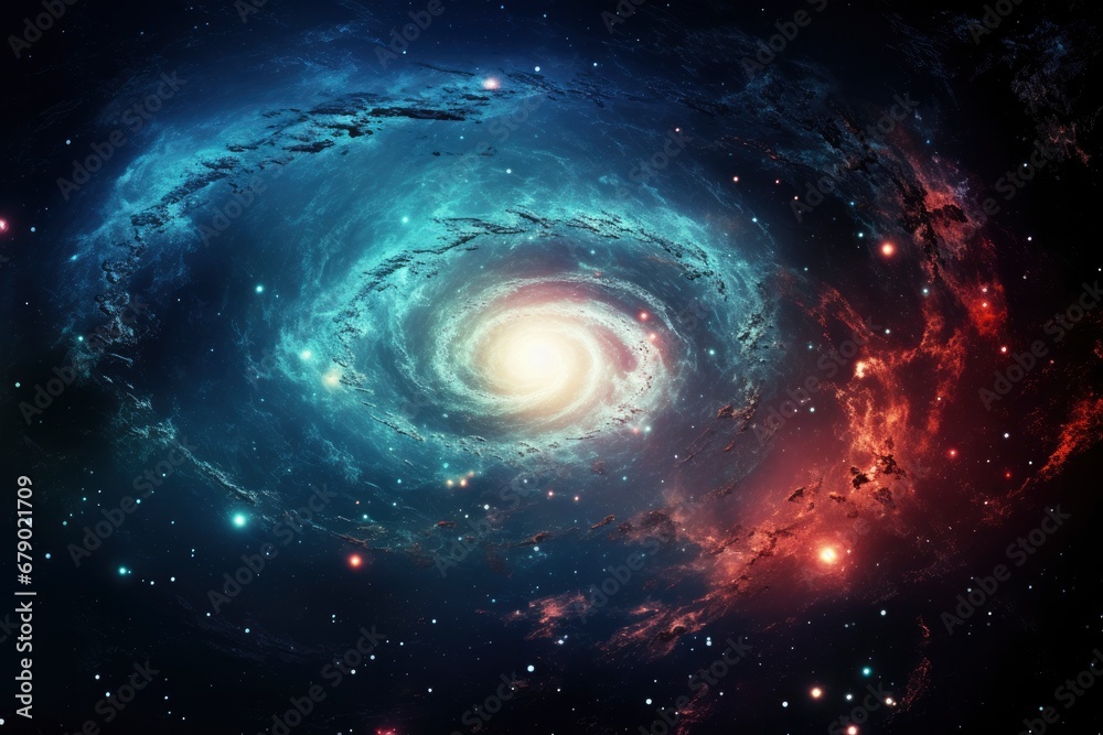 View of the Spiral Galaxy as Seen from the Depths of Space.