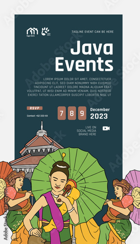 Surakarta Central Java design layout idea for social media or event background