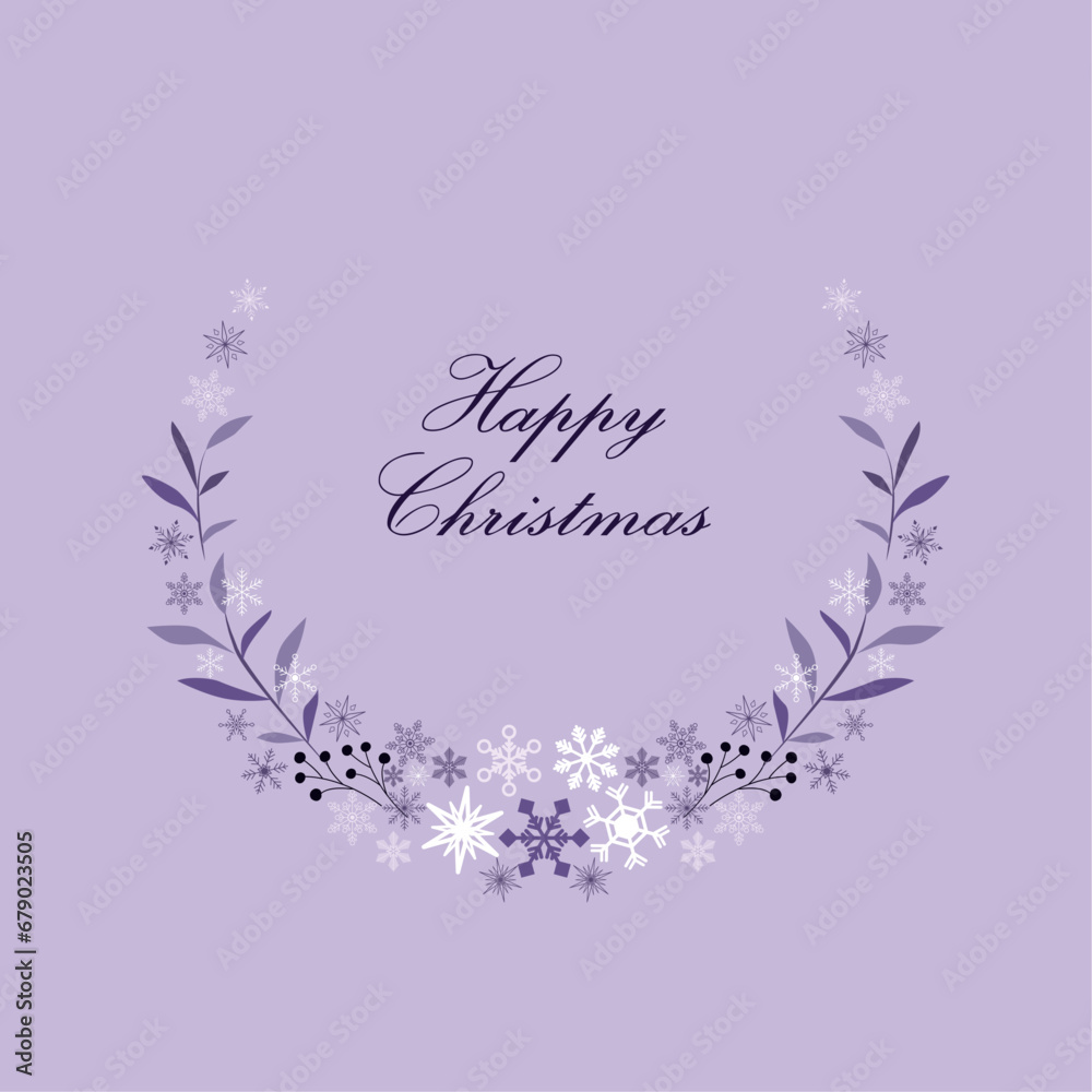 Fototapeta premium Christmas abstract floral frame