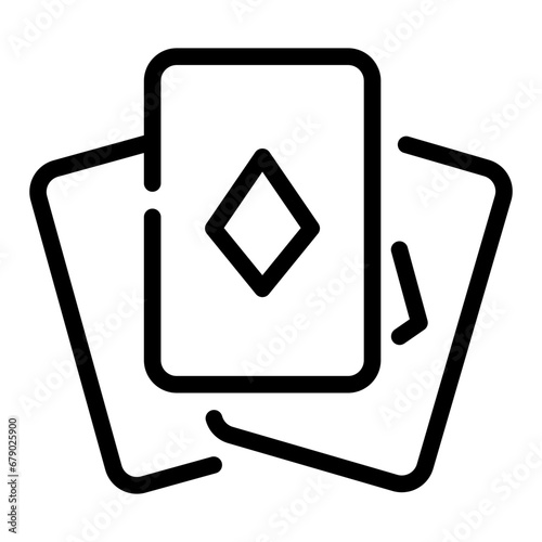 poker card Line Icon