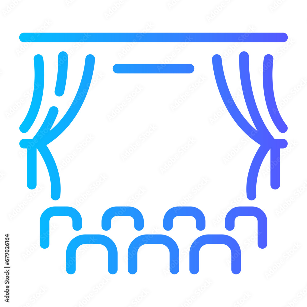 Fototapeta premium theater Line Gradient Icon