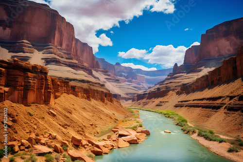 A Breathtaking Canyon with a River Flowing Through