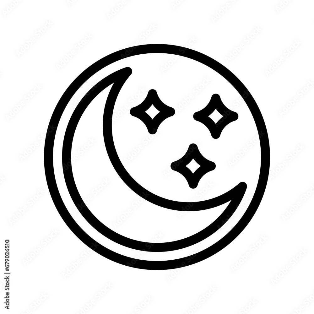 moon line icon moon line icon