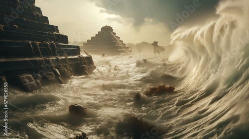The Great Flood Destroying an Ancient Civilization with Pyramids