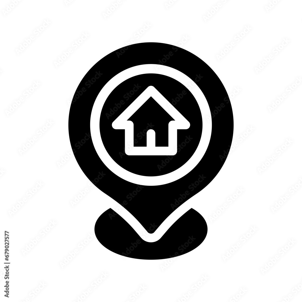 Obraz premium address glyph icon