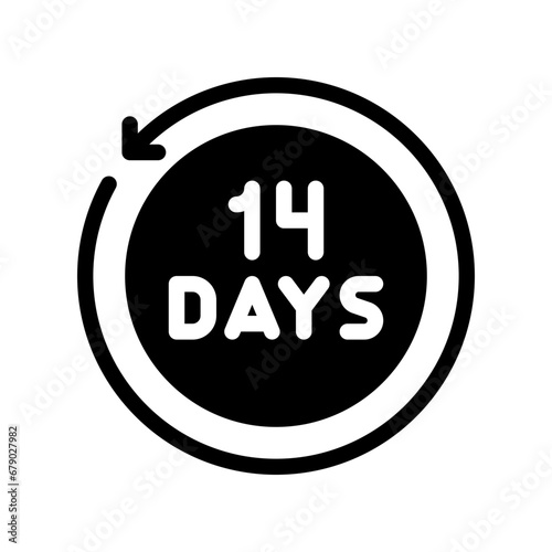 14 days glyph icon