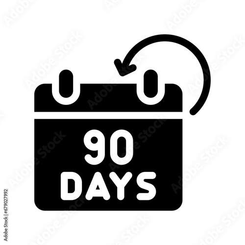 90 days glyph icon