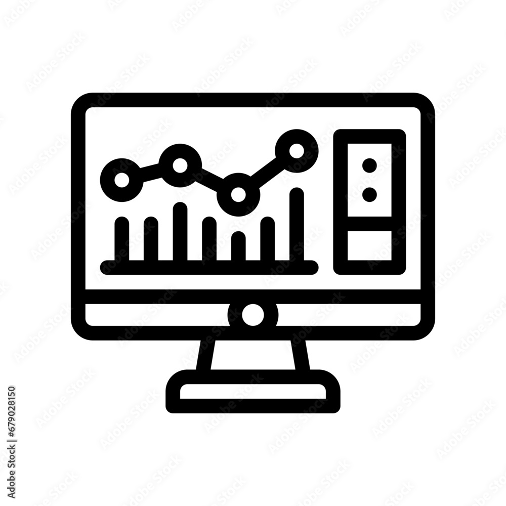 line chart line icon line chart line icon