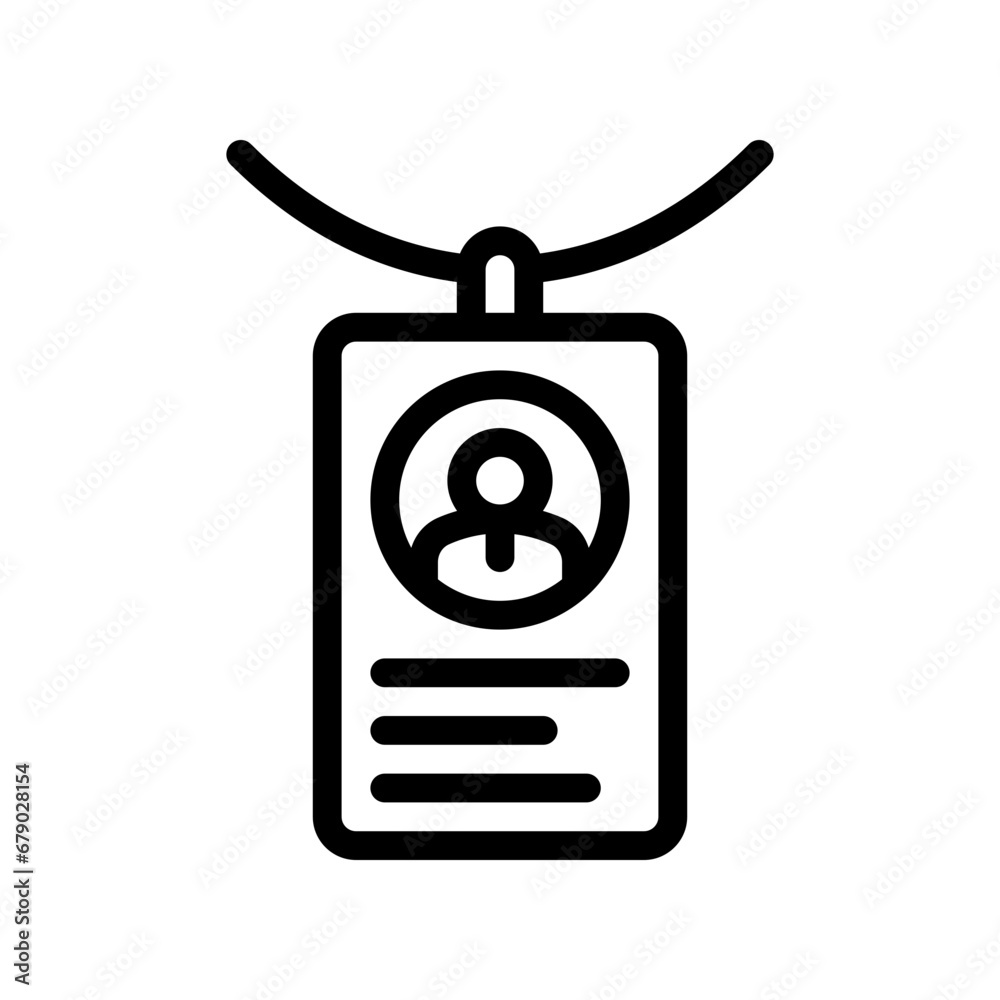 Fototapeta premium identification line icon
