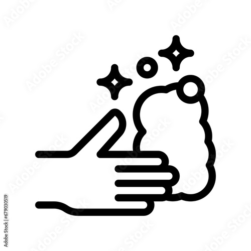 handwash line icon